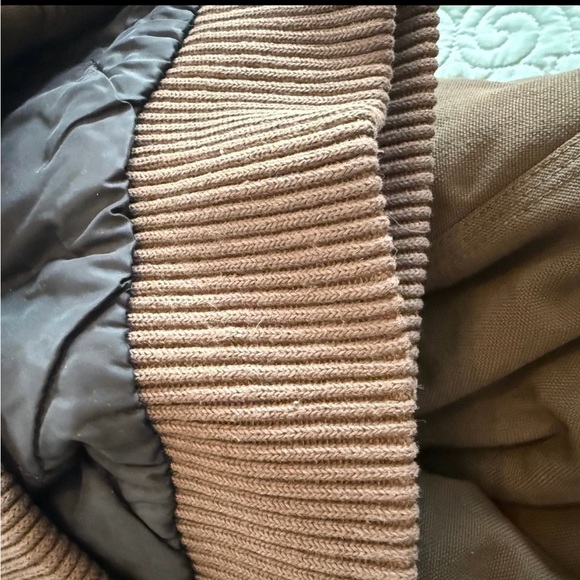 Y2K Carhartt Men's Brown Hooded Quilted Duck Jacket Size L Canvas - Picture 10 of 11